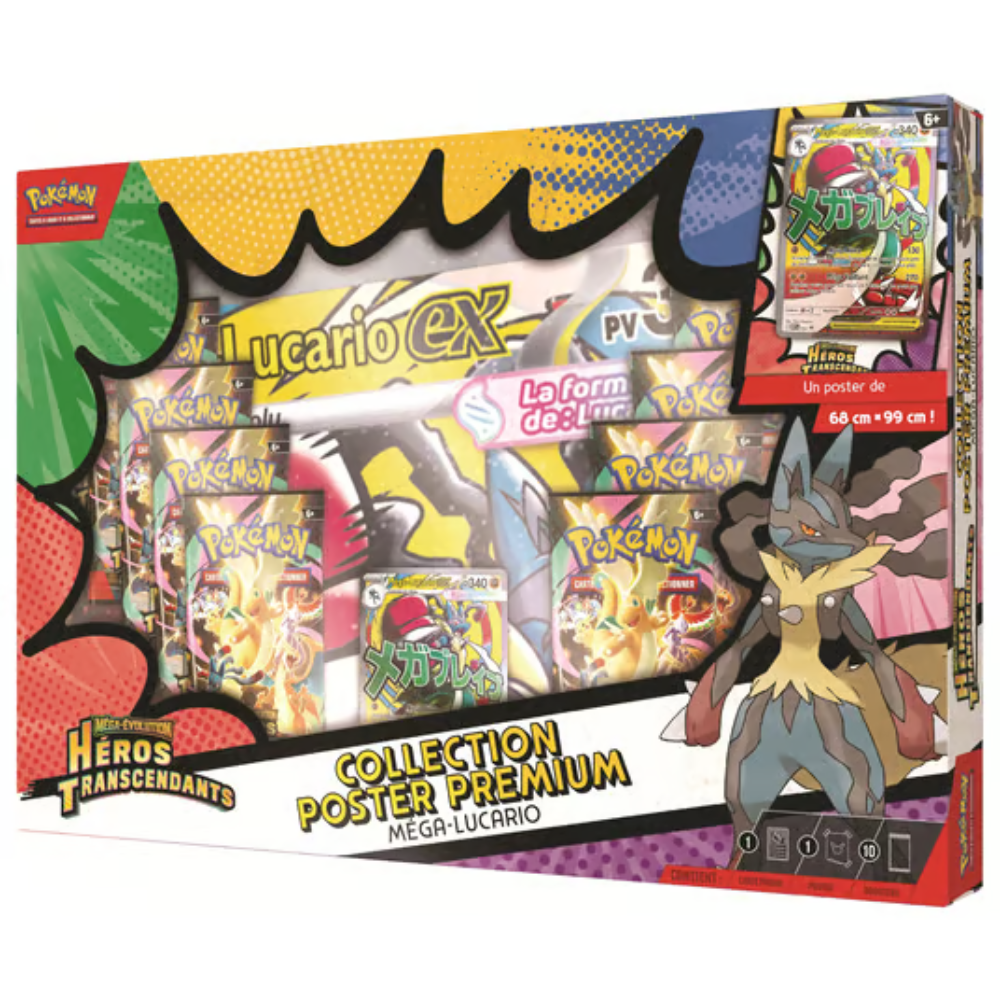 Pokémon - Coffret Poster Premium ME2.5 Héros Transcendants Méga-Lucario-ex