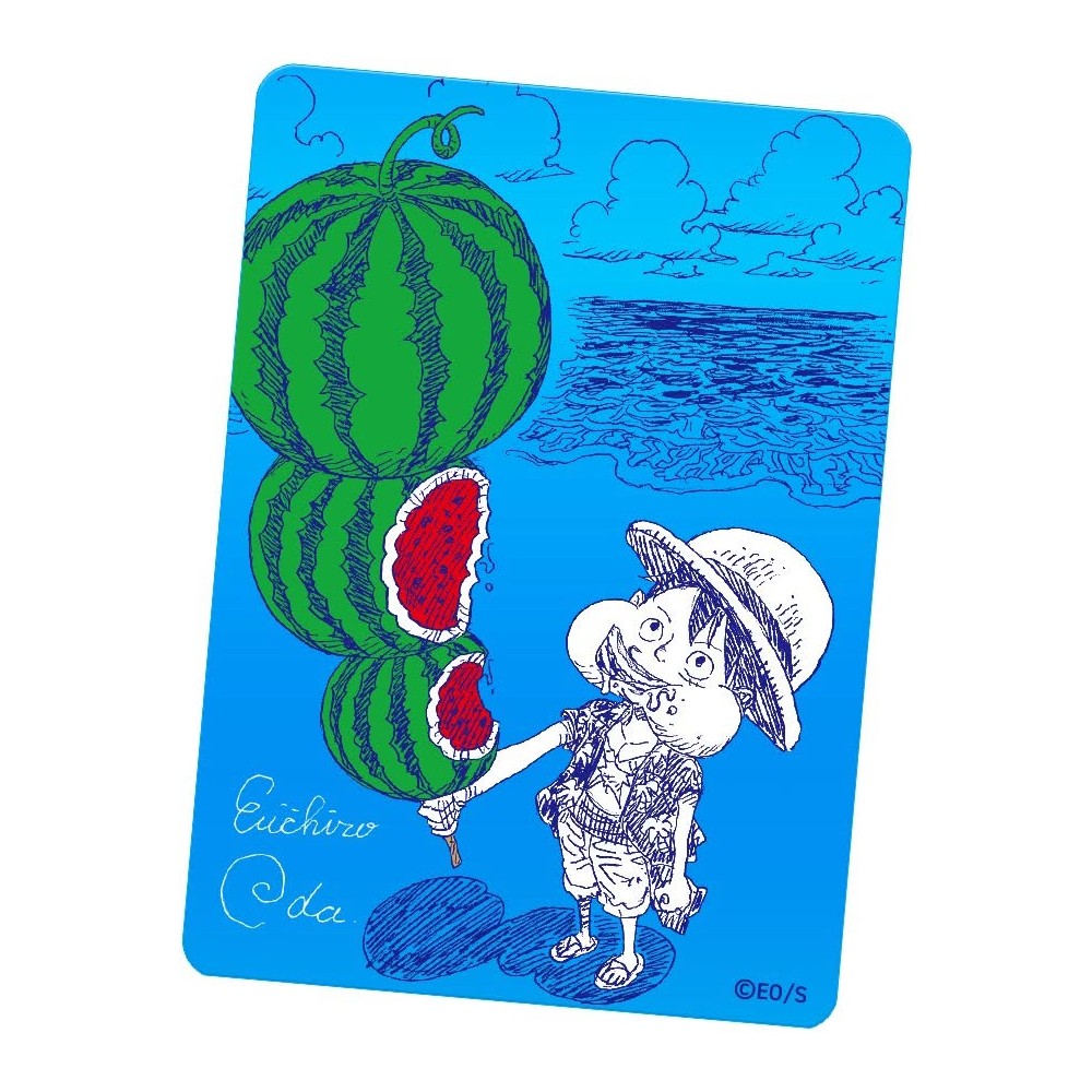 One Piece - Carte Natsucomi Luffy Pastèque Oda Stamp