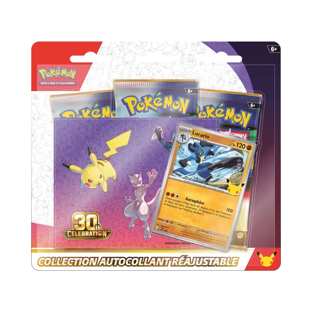 Pokémon - Tripack 30e Anniversaire Noadkoko d'Alola ou Lucario